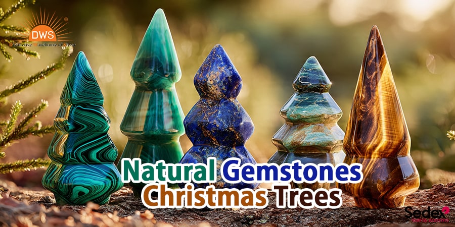 Natural Gemstones Christmas Trees